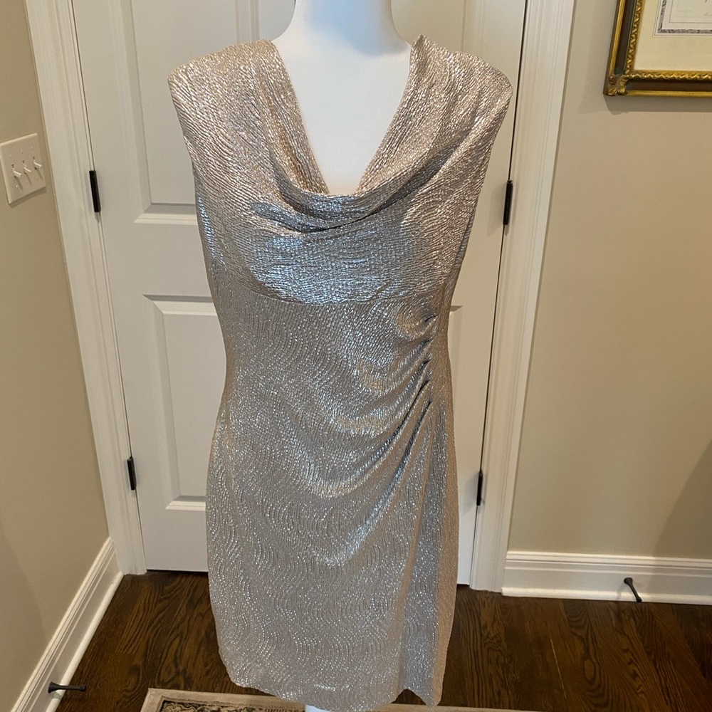 Lauren by Ralph Lauren Valli Metallic Dress